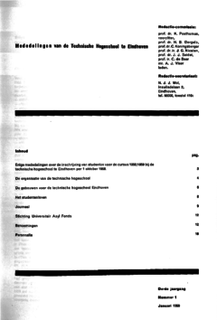 Voorzijde van magazine: Mededelingen 1 - Januari 1959