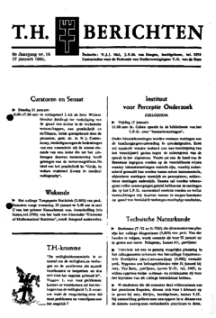 Voorzijde van magazine: TH berichten 16 - 17 januari 1964