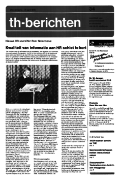 Voorzijde van magazine: TH berichten 34 - 21 april 1978