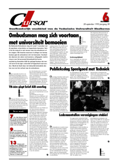 Voorzijde van magazine: Cursor 06 - 28 september 1995