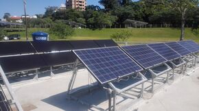 De prototypes van de zonnepanelen.