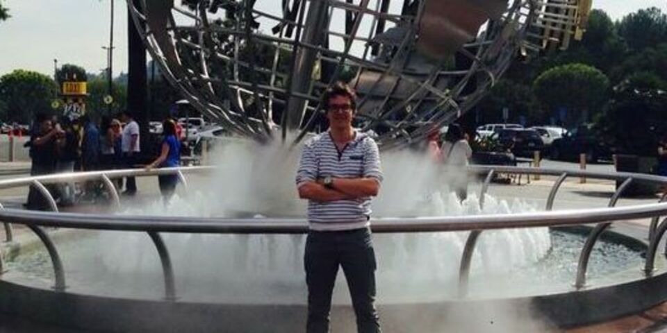 Maarten bij Universal Studios.