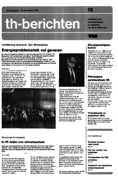Voorzijde van magazine: TH berichten 18 - 20 december 1979