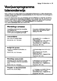 Voorzijde van magazine: TH berichten 20 bijlage