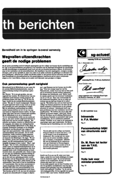 Voorzijde van magazine: TH berichten 38 - 20 mei 1977
