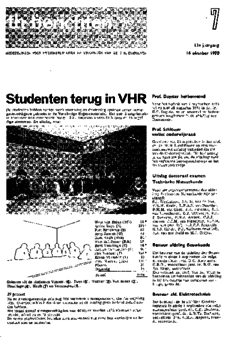 Voorzijde van magazine: TH berichten 7 - 16 oktober 1970
