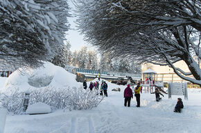 Deel van de 'snowtrack' rond de brug. Foto | Thomas Meijerman