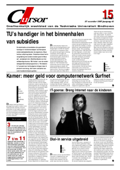Voorzijde van magazine: Cursor 15 - 27 november 1997