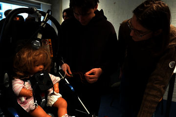 Sometimes as many as five of them cry at once: the (fake) babies used in the Rock Your Baby course. First-year Electrical ...