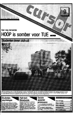 Voorzijde van magazine: Cursor 9 - 16 oktober 1987
