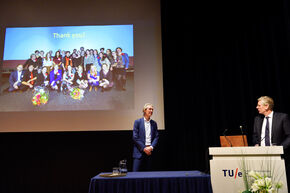 Bas Bloem en rector Frank Baaijens. Foto | Bart van Overbeeke