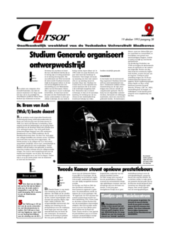 Voorzijde van magazine: Cursor 09 - 19 oktober 1995