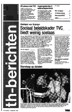 Voorzijde van magazine: TH berichten 2 - 2 september 1983