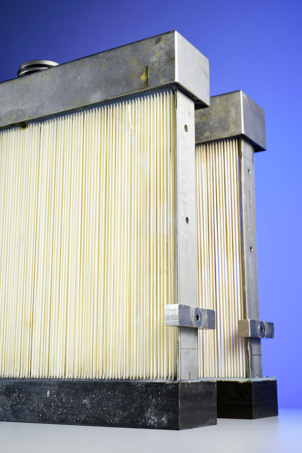 Holle vezel membraanmodules voor de terugwinning van water uit rookgassen van elektriciteitscentrales. Foto | Bart van Overbeeke