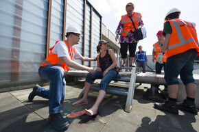 In glas getrapt op het dak van Cascade. Foto| Rien Meulman