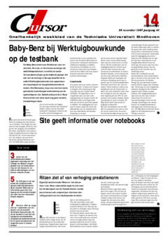 Voorzijde van magazine: Cursor 14 - 20 november 1997