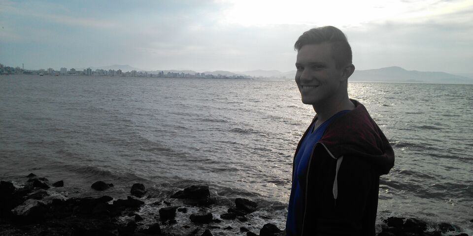 Uitzicht vanaf het eiland Florinaopolis.