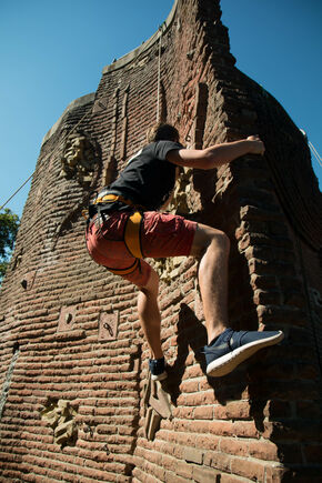 Gemetselde klimwand uit '84. Foto | Lieke Vermeulen