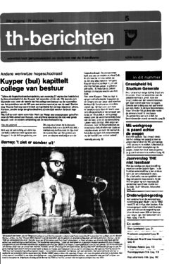 Voorzijde van magazine: TH berichten 5 - 25 september 1981