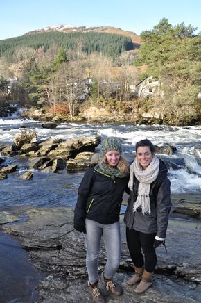 Fieke van den Beuken (links) in Glasgow.