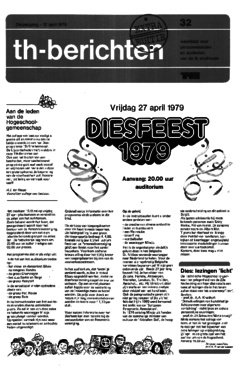 Voorzijde van magazine: TH berichten 32 - 12 april 1979