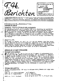 Voorzijde van magazine: TH berichten 16 - 11 januari 1961