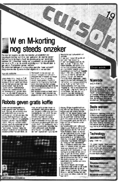 Voorzijde van magazine: Cursor 19 - 9 januari 1987