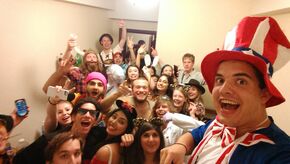 Halloweenfeestje in mijn kamer.