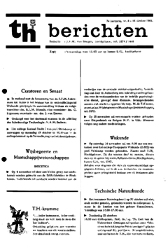 Voorzijde van magazine: TH berichten 4 - 16 oktober 1964
