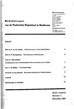 Voorzijde van magazine: Mededelingen 1 - December 1961
