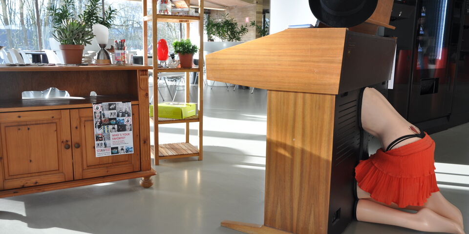 Huiskamersfeer in Auditorium.