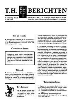 Voorzijde van magazine: TH berichten 31 - 24 mei 1963