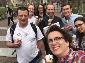 Icecreams with colleagues.