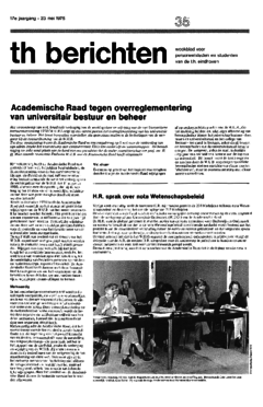 Voorzijde van magazine: TH berichten 35 - 23 mei 1975