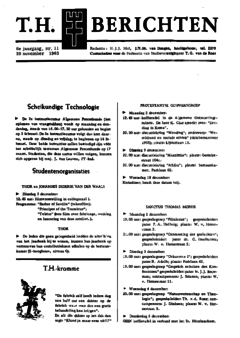Voorzijde van magazine: TH berichten 11 - 29 november 1963
