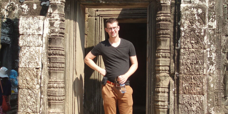 In Angkor Wat, Cambodja.