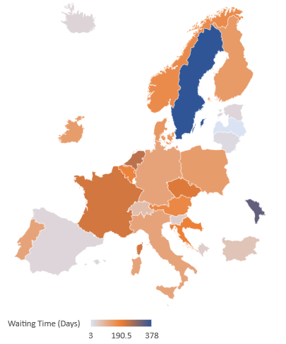 Visa appointment wait times at American embassies and consulates. Illustration | Kunal Datta